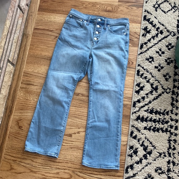 Madewell Cali Demi Boot Jeans Button Front 28 - Picture 3 of 10